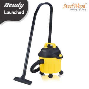 Steelwood Vacuum Cleaner Wet and Dry SW-10S-1200 with 3in1 Multifunction Wet/Dry/Blowing Plastic Vacuum, Powerful Suction,(Yellow/Black)