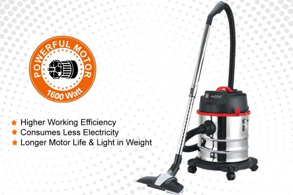 Steelwood 3 in One Vacuum Cleaner SW-20S-1600 / 20L / Stainless Steel - Image 2