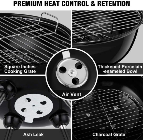 Barbecue charcoal Grill 18inch - Image 4