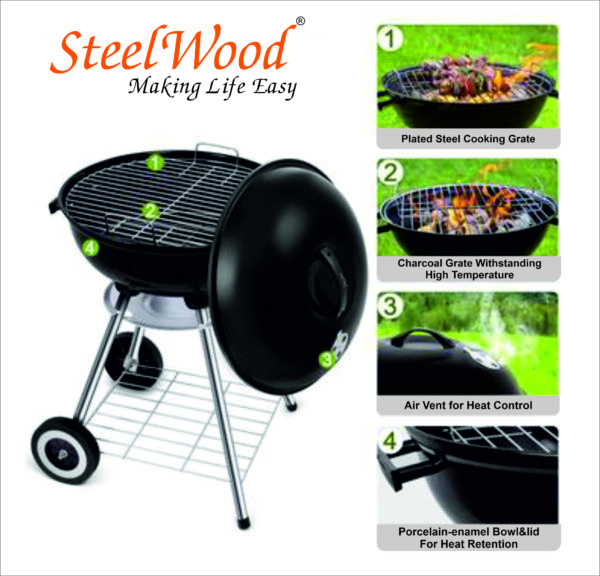 Barbecue charcoal Grill 18inch - Image 2